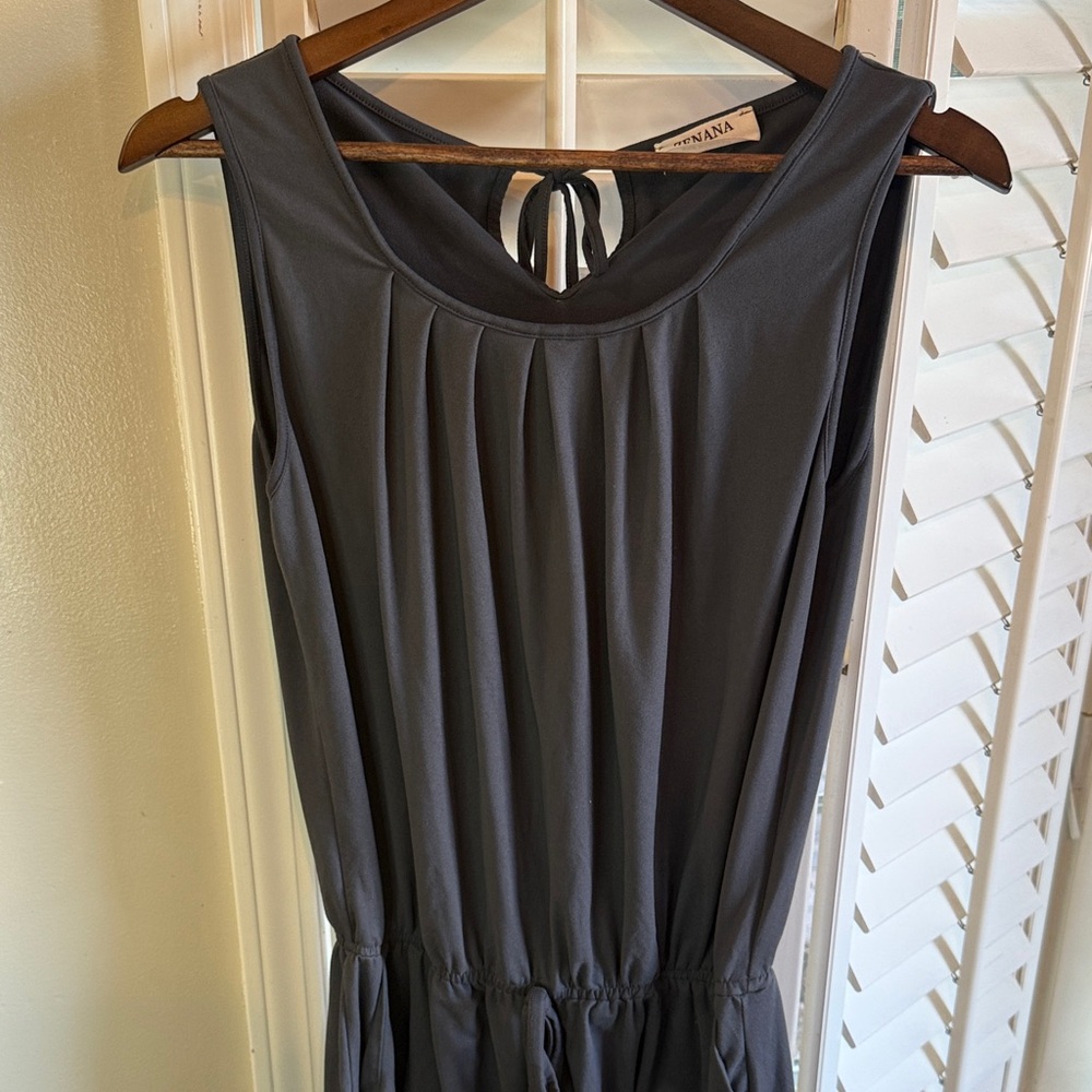 Zenana Outfitters Charcoal Sleeveless Dress - Picture 3 of 7